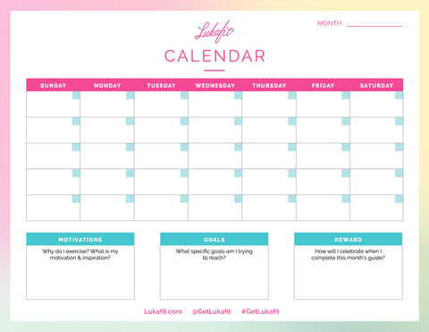 Lukafit Calendar