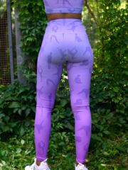 Lukafit Squatproof Legging Lavender Ombre Back View