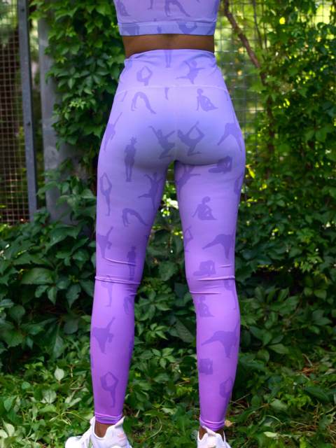 Lukafit Squatproof Legging Lavender Ombre Back View