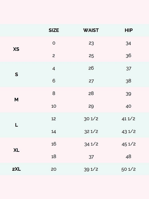 Lukafit Squatproof Legging Lavender Ombre Size Chart